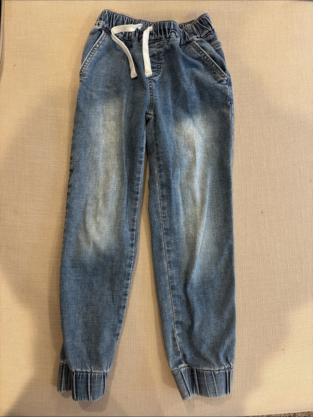 Little Bipsy 7 Denim Jogger Jeans with Drawstring